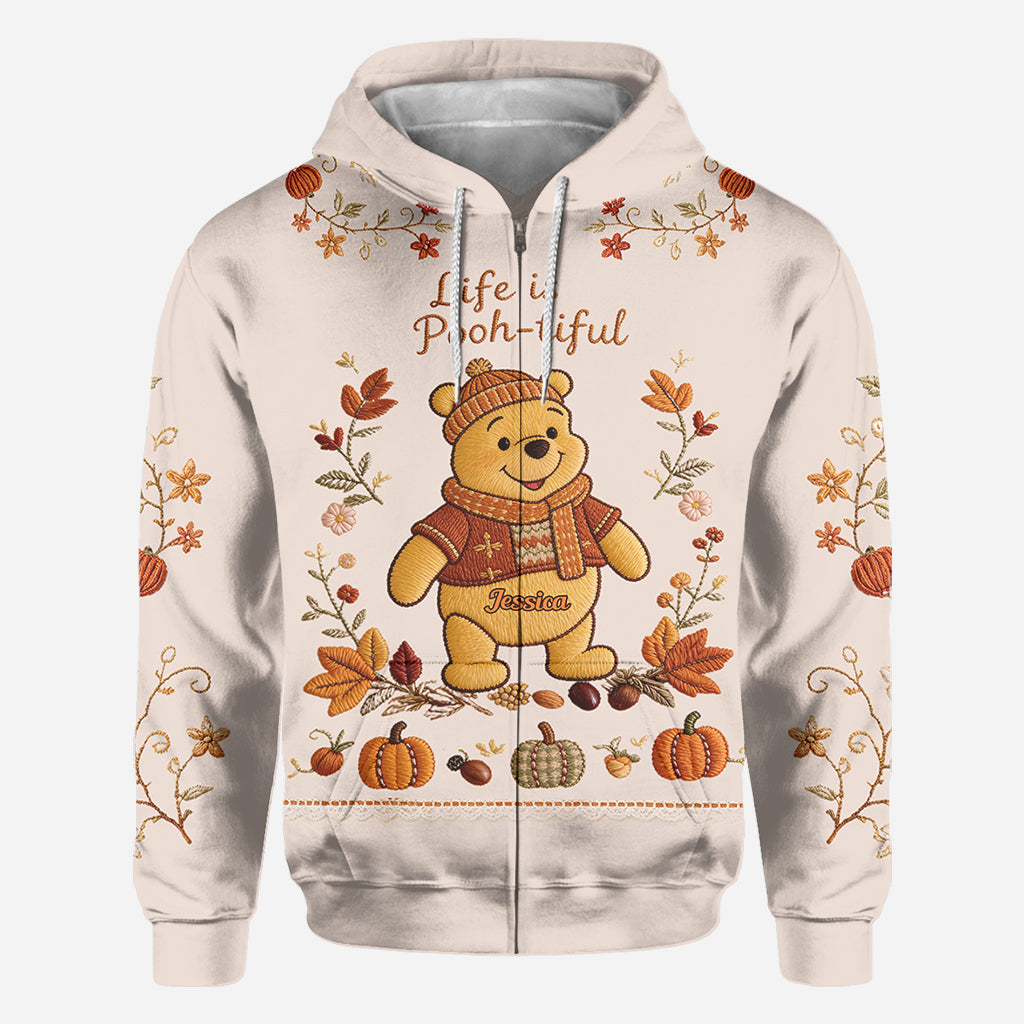 Honey Bear Autumn Vibes - Personalized Yellow Bear All Over Shirt