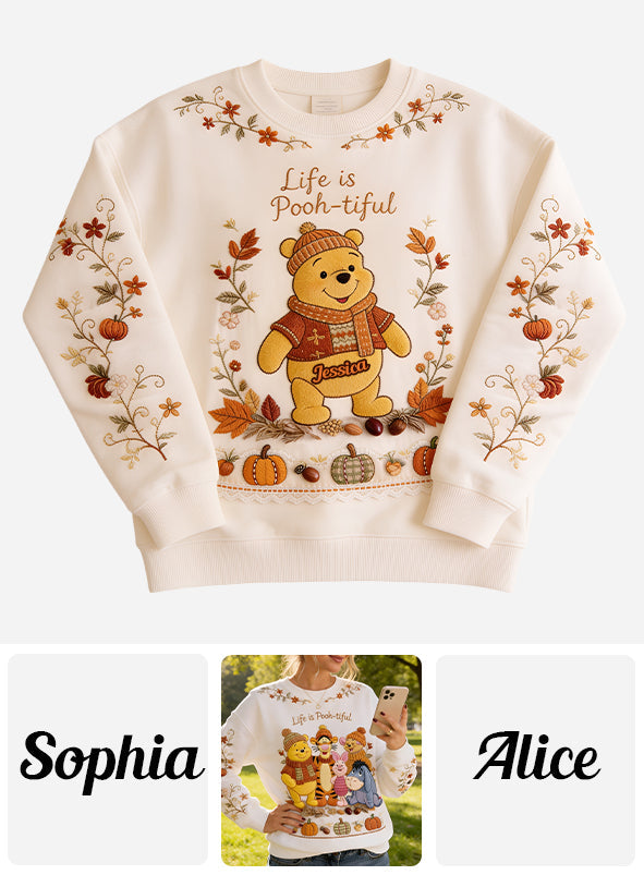 Honey Bear Autumn Vibes - Personalized Yellow Bear All Over Shirt