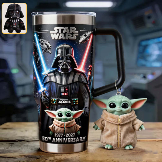 50th anniversary - Personalized The Force Tumbler With Plush Charm
