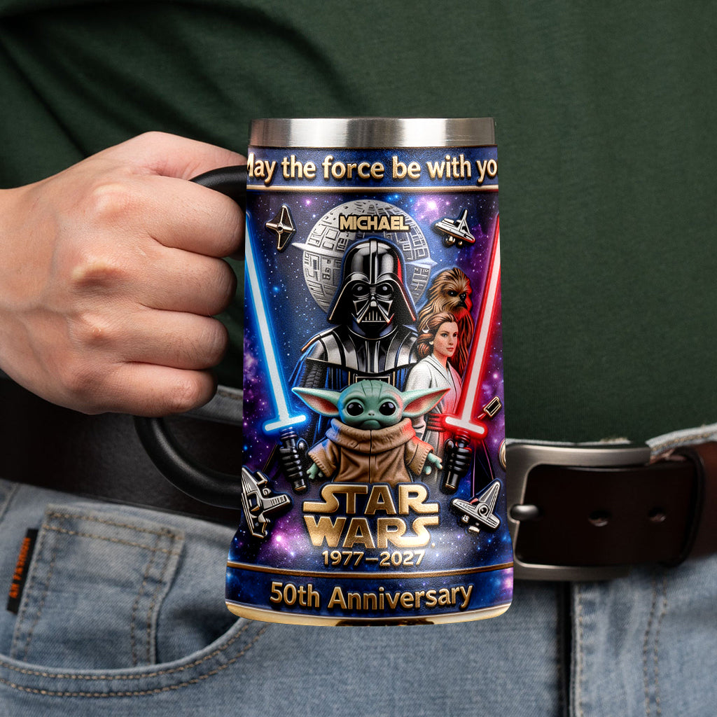 May The Force Be With You - Personalized The Force Beer Stein