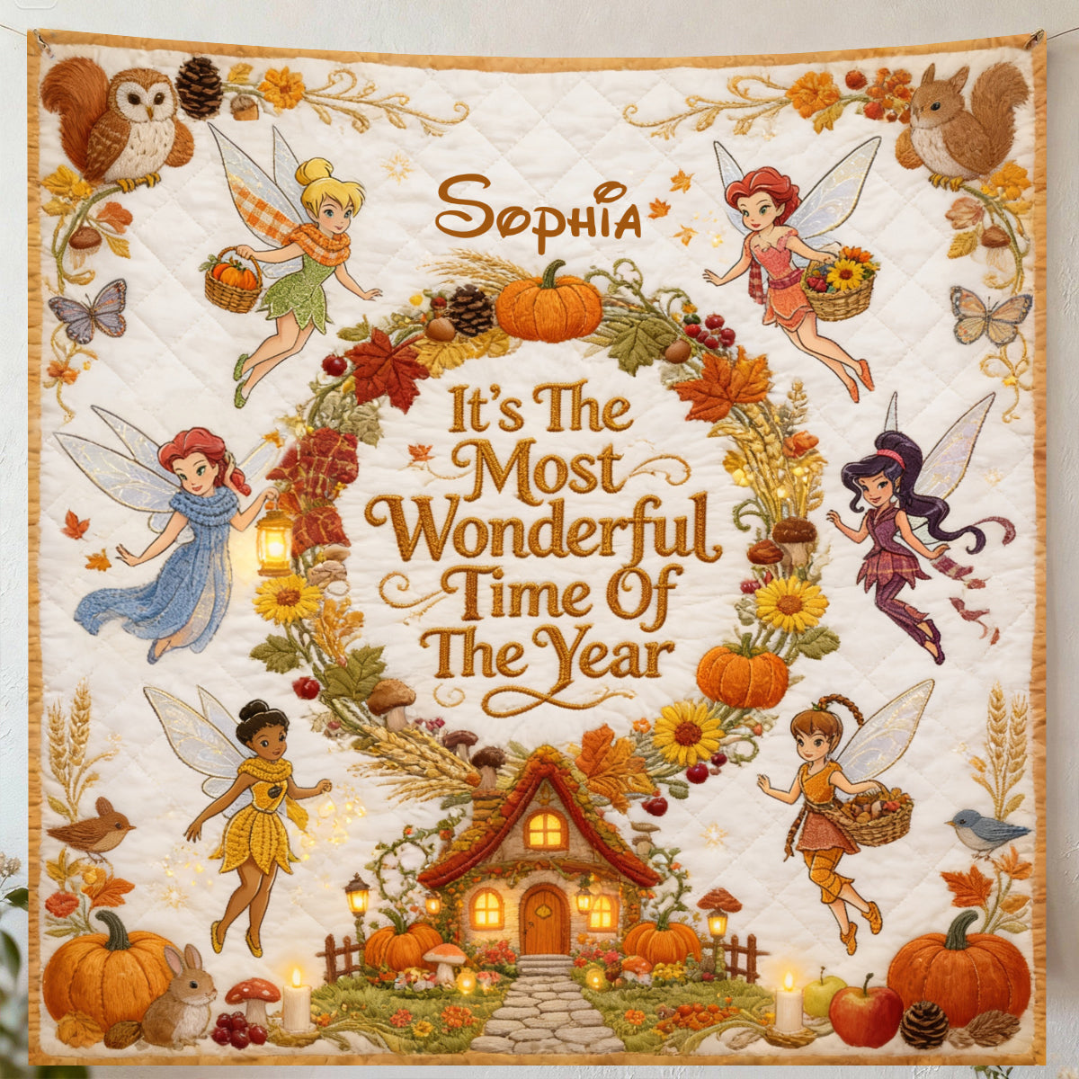 It's The Most Beautiful Time Of The Year - Personalized Flying Fairy Blanket