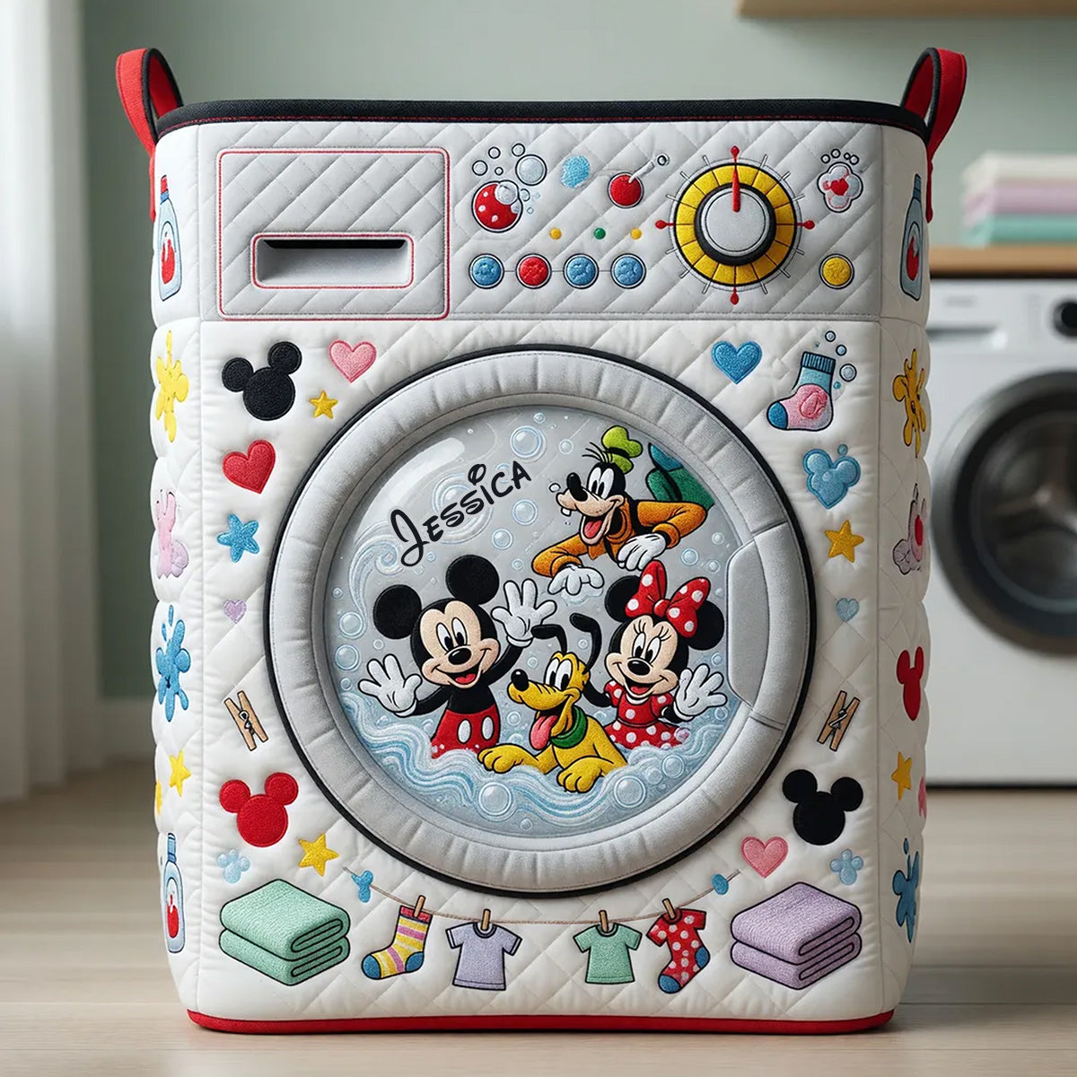 Funny Mouse Ears Washing Machine Basket - Personalized Mouse Storage Basket