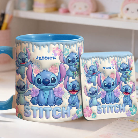 Blue Ailen - Personalized Ohana Accent Mug & Coaster