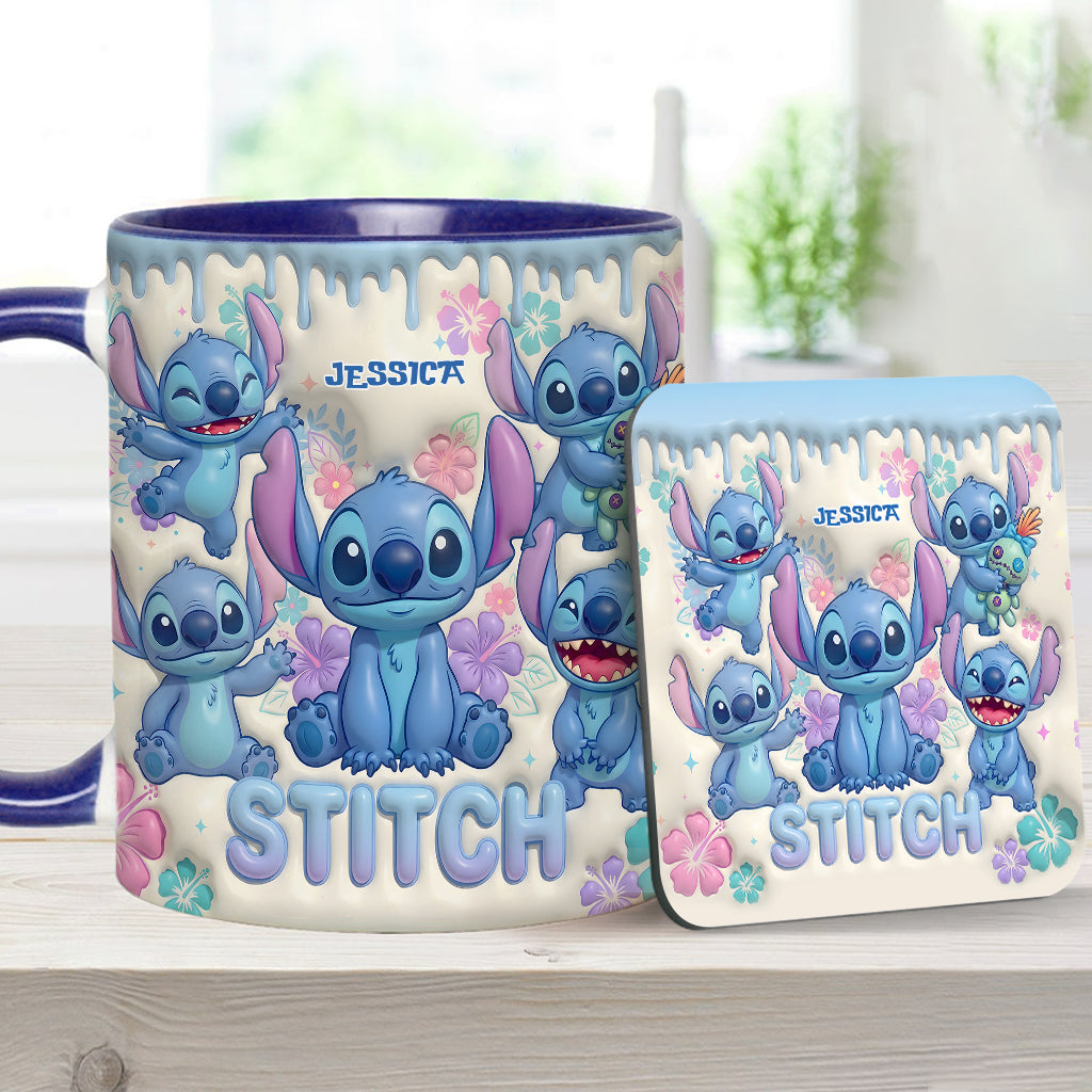 Blue Ailen - Personalized Ohana Accent Mug & Coaster