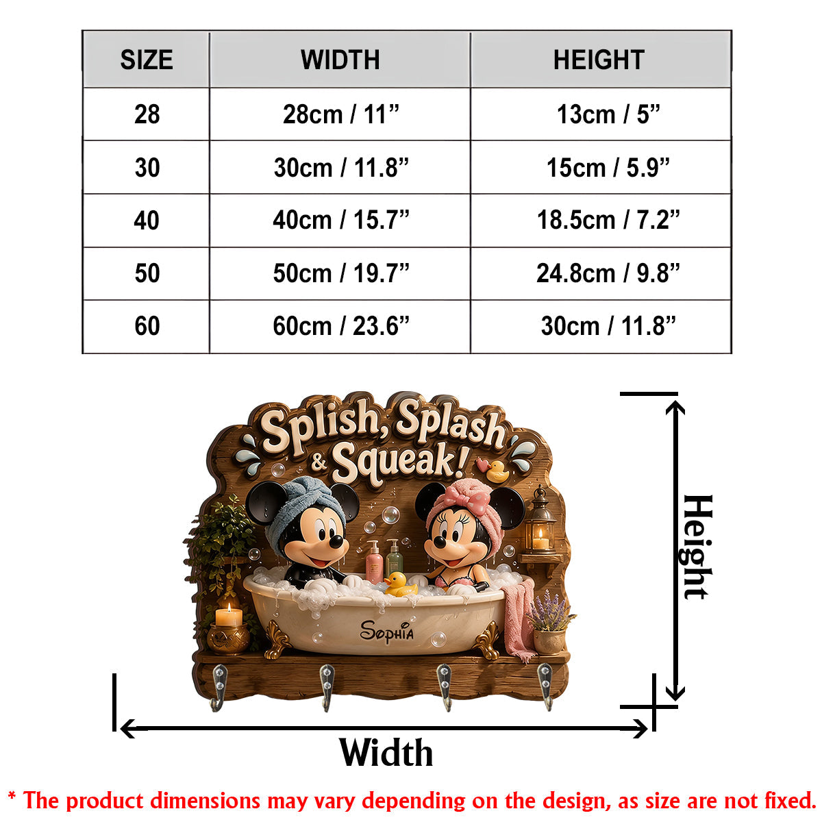 Cartoon Mouse, Bathroom Towel Rack - Personalized Mouse Custom Shaped Hanging Rack