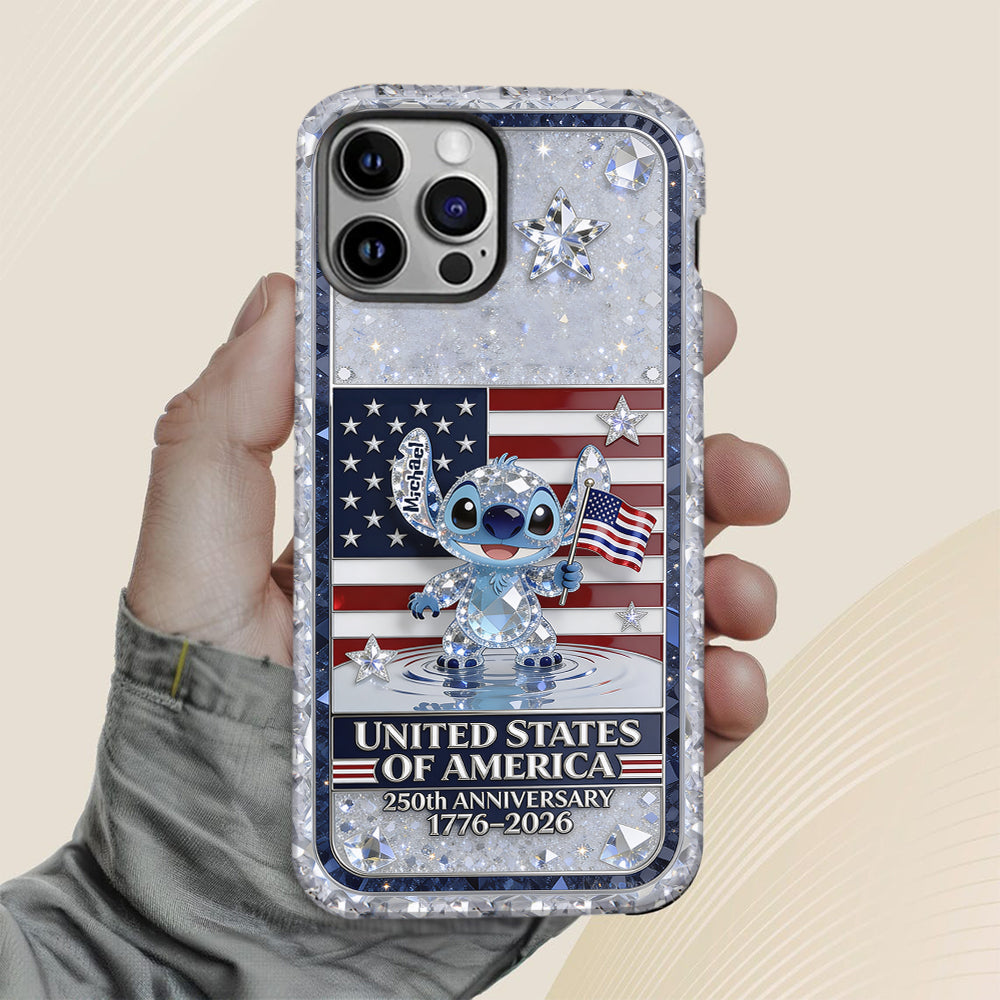 USA 250th Anniversary Cute Cartoon - Personalized Ohana Full Print Phone Case