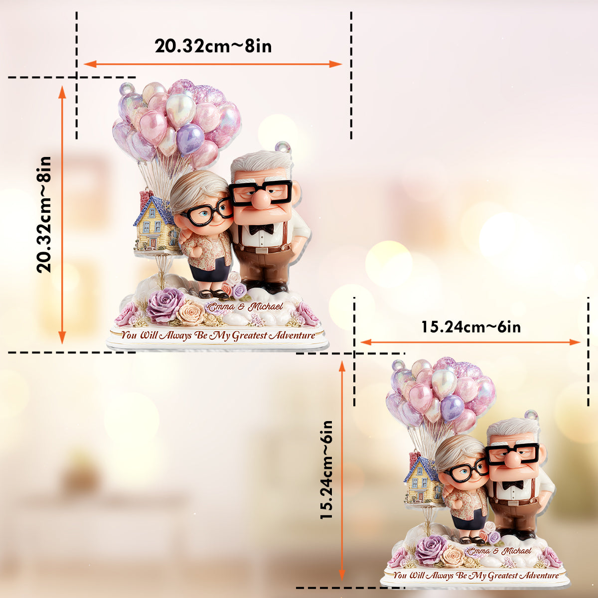 You Will Always Be My Greatest Adventure - Personalized Mouse Window Hanging Suncatcher Ornament