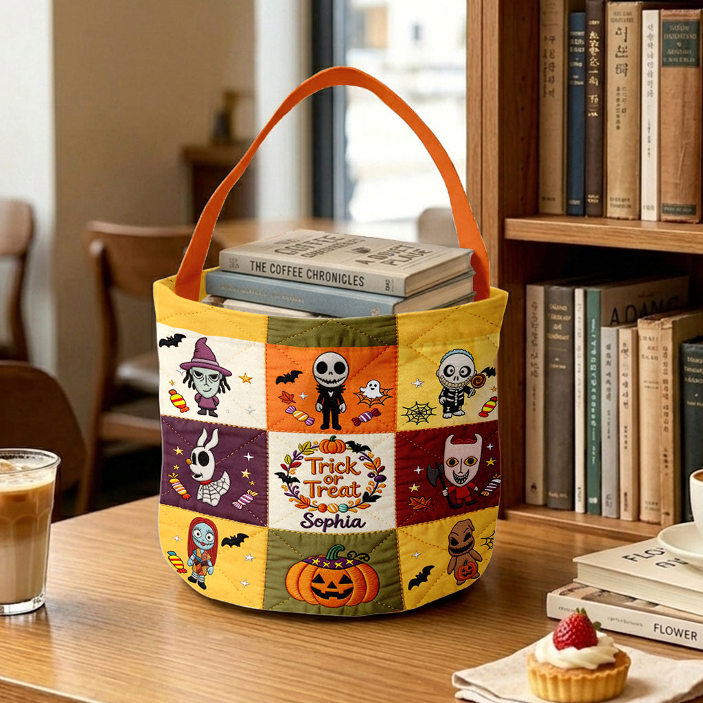 Halloween Bag - Personalized Nightmare Canvas Bucket Bag