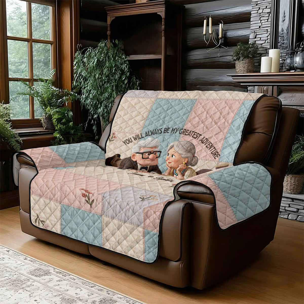 You Are My Greatest Adventure - Personalized Couple Quilted Sofa/Couch Cover