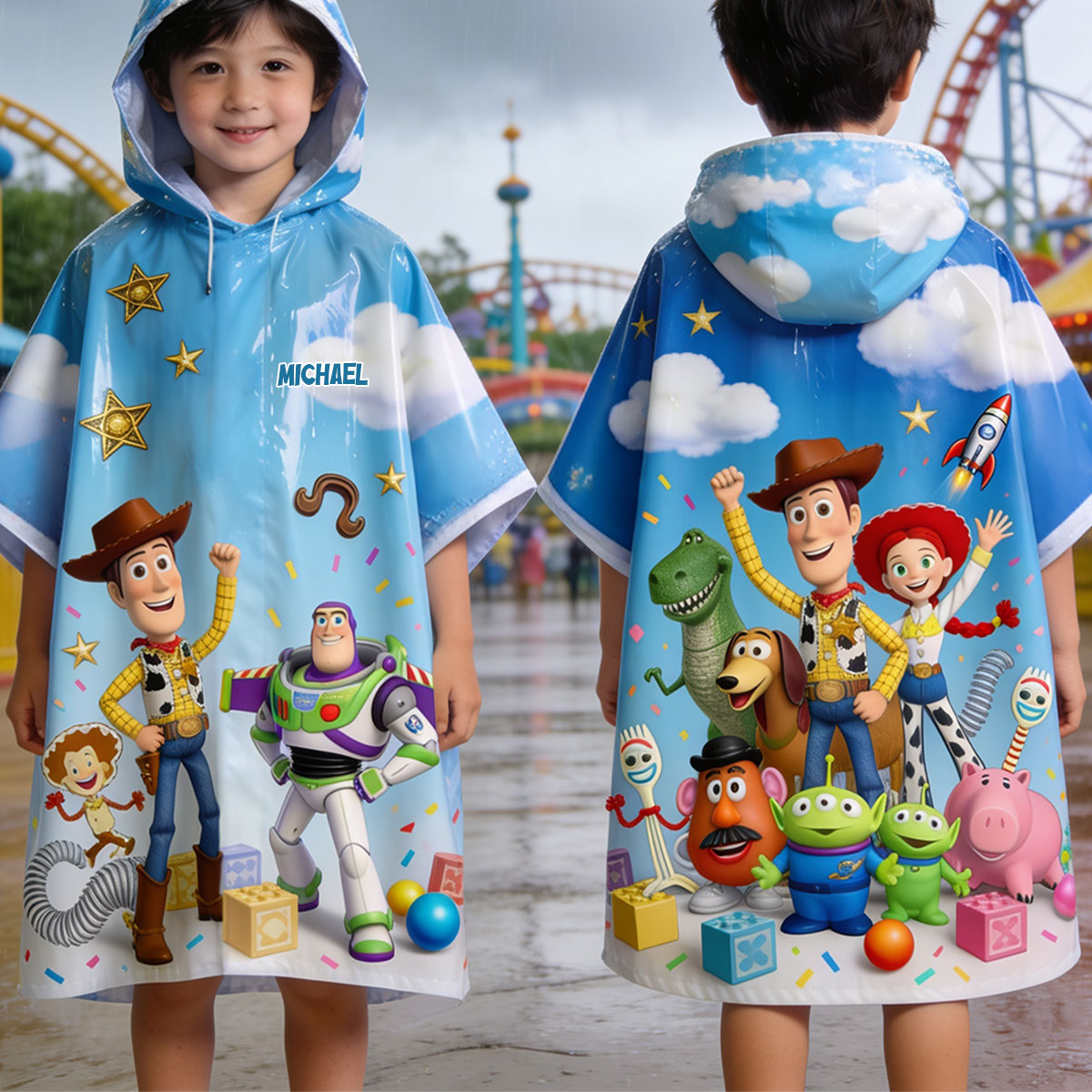 Friends - Personalized Movie For Kids Rain Poncho Coat