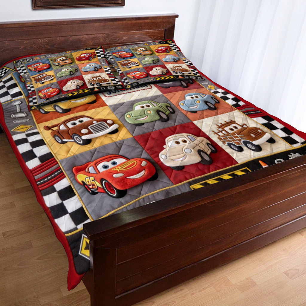 Car Collection - Personalized Racing Lover Quilt Set