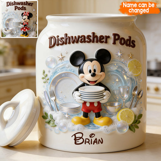 Dishwasher Pods - Personalized Mouse Dishwasher Pod Container