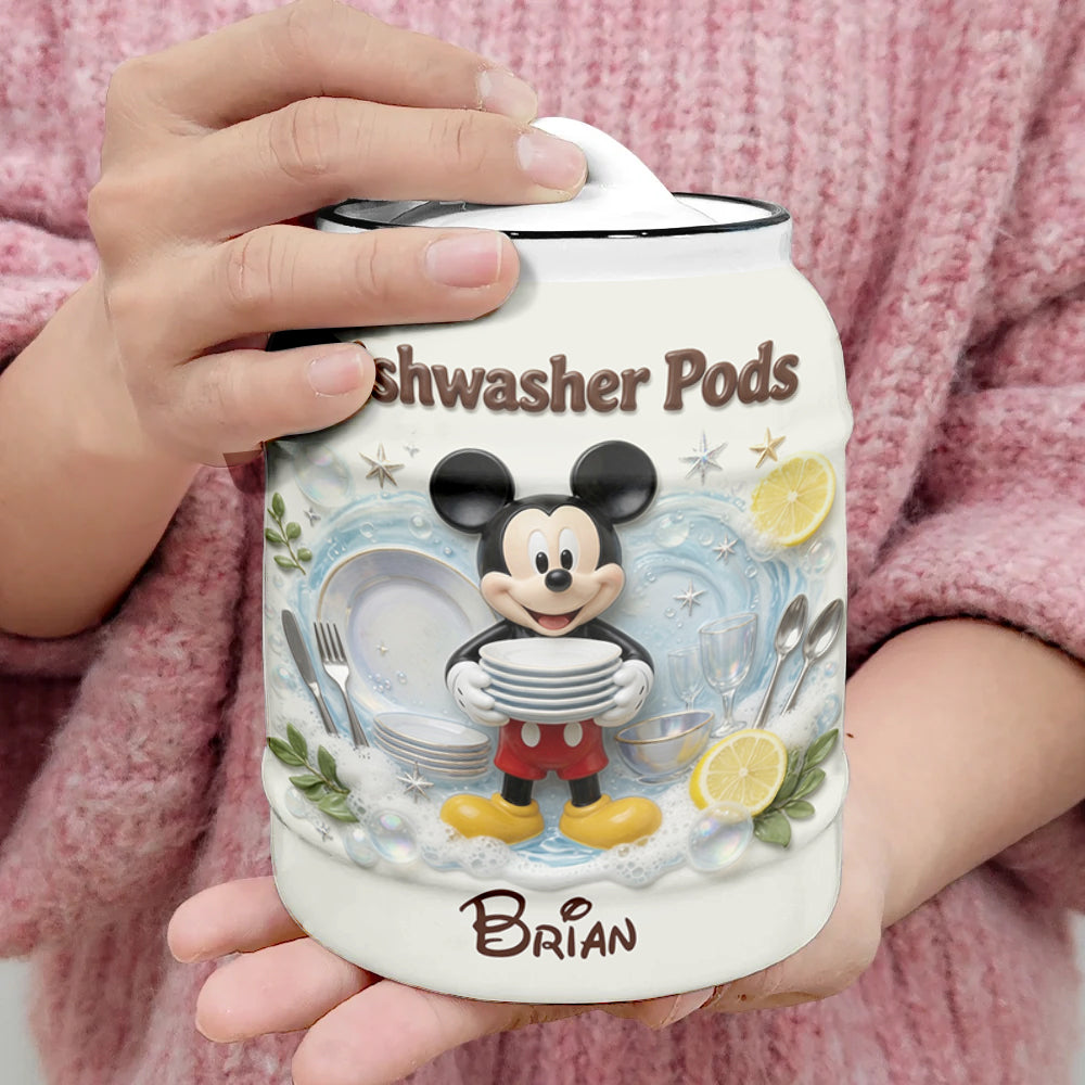 Dishwasher Pods - Personalized Mouse Dishwasher Pod Container