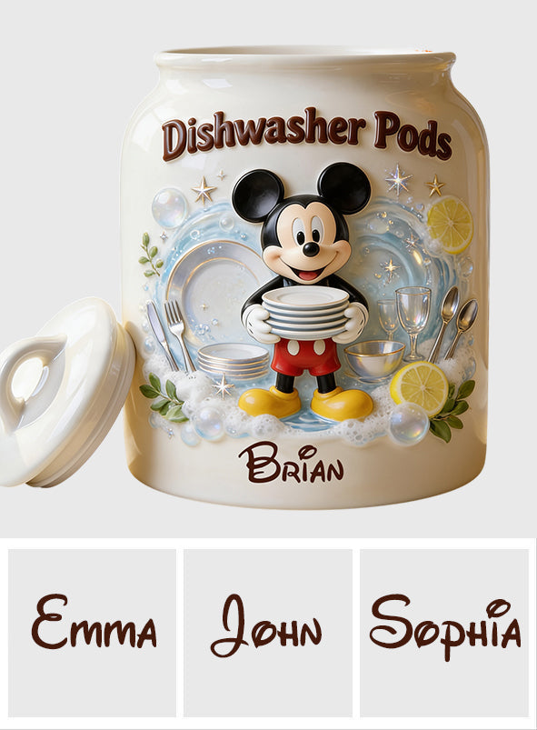 Dishwasher Pods - Personalized Mouse Dishwasher Pod Container
