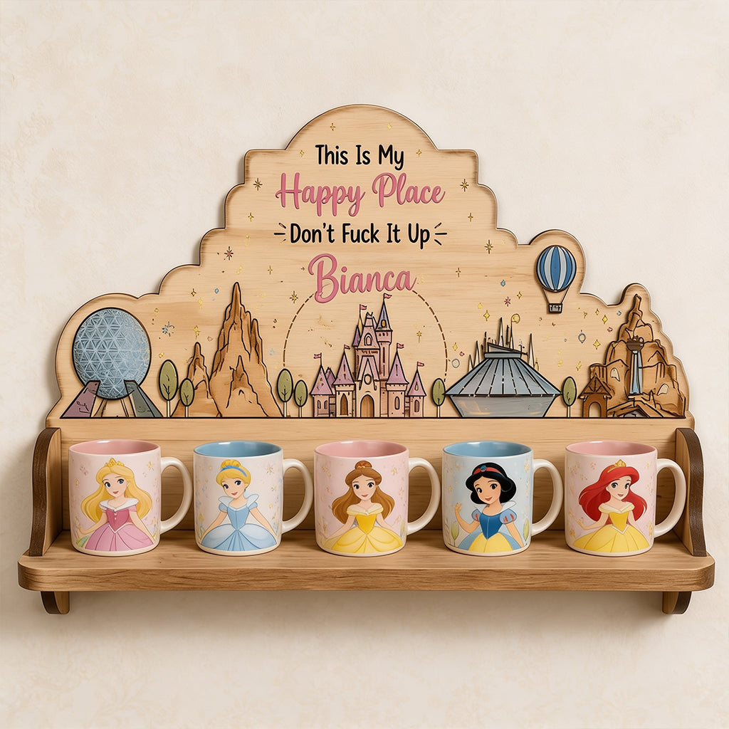 Magical Place - Personalized Mouse Wooden Floating Shelf