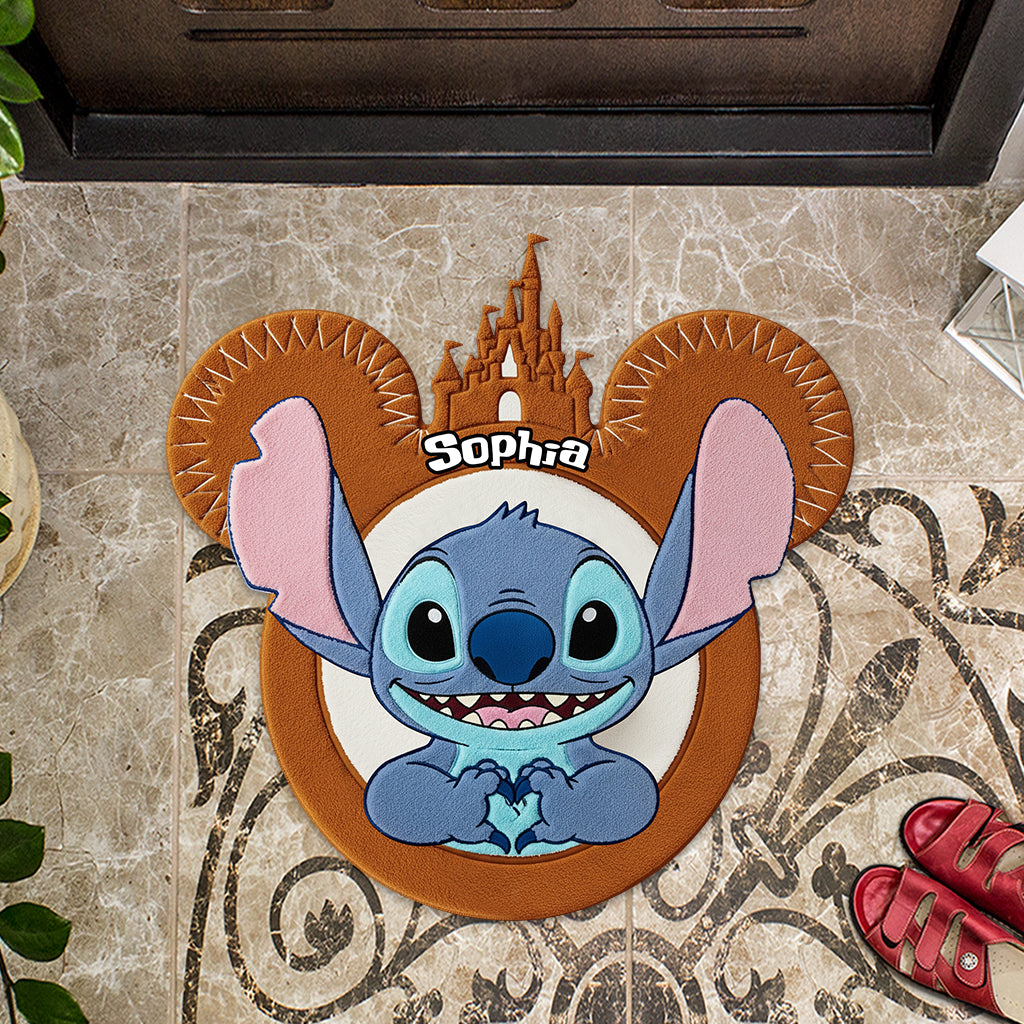 Magical Moments - Personalized Ohana Shaped Doormat/ Rug
