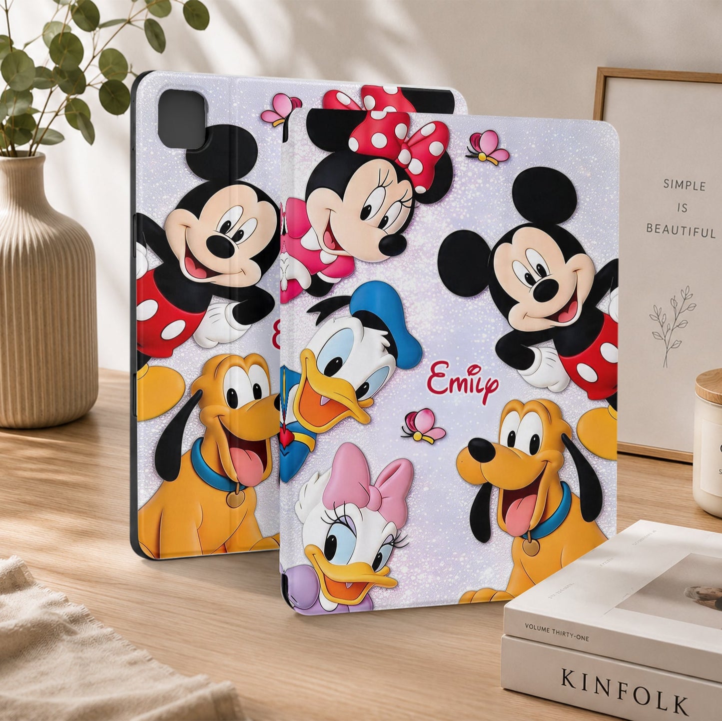 Cartoon Mouse Fans Gift - Personalized Mouse Tablet Cover With Pen Slot