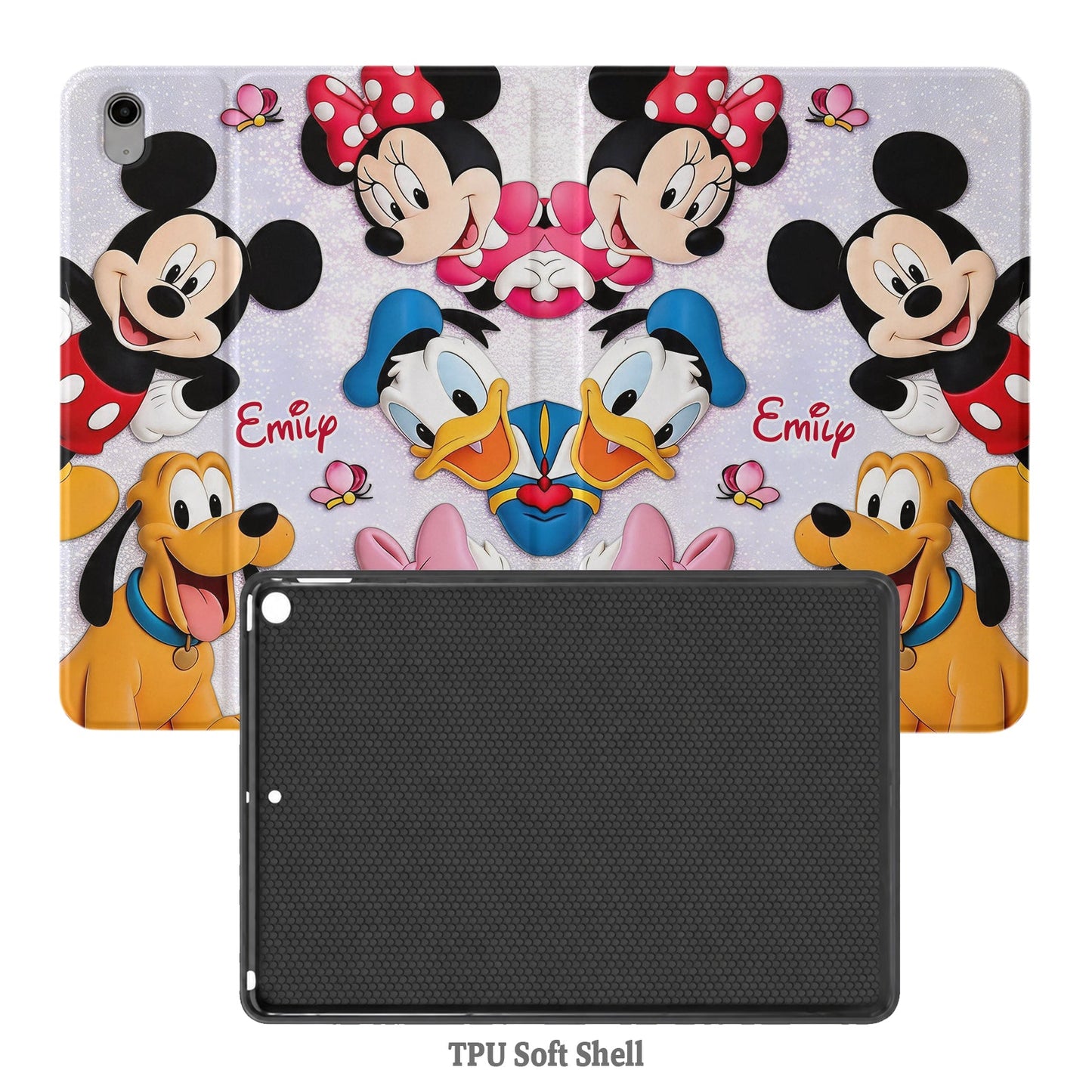 Cartoon Mouse Fans Gift - Personalized Mouse Tablet Cover With Pen Slot