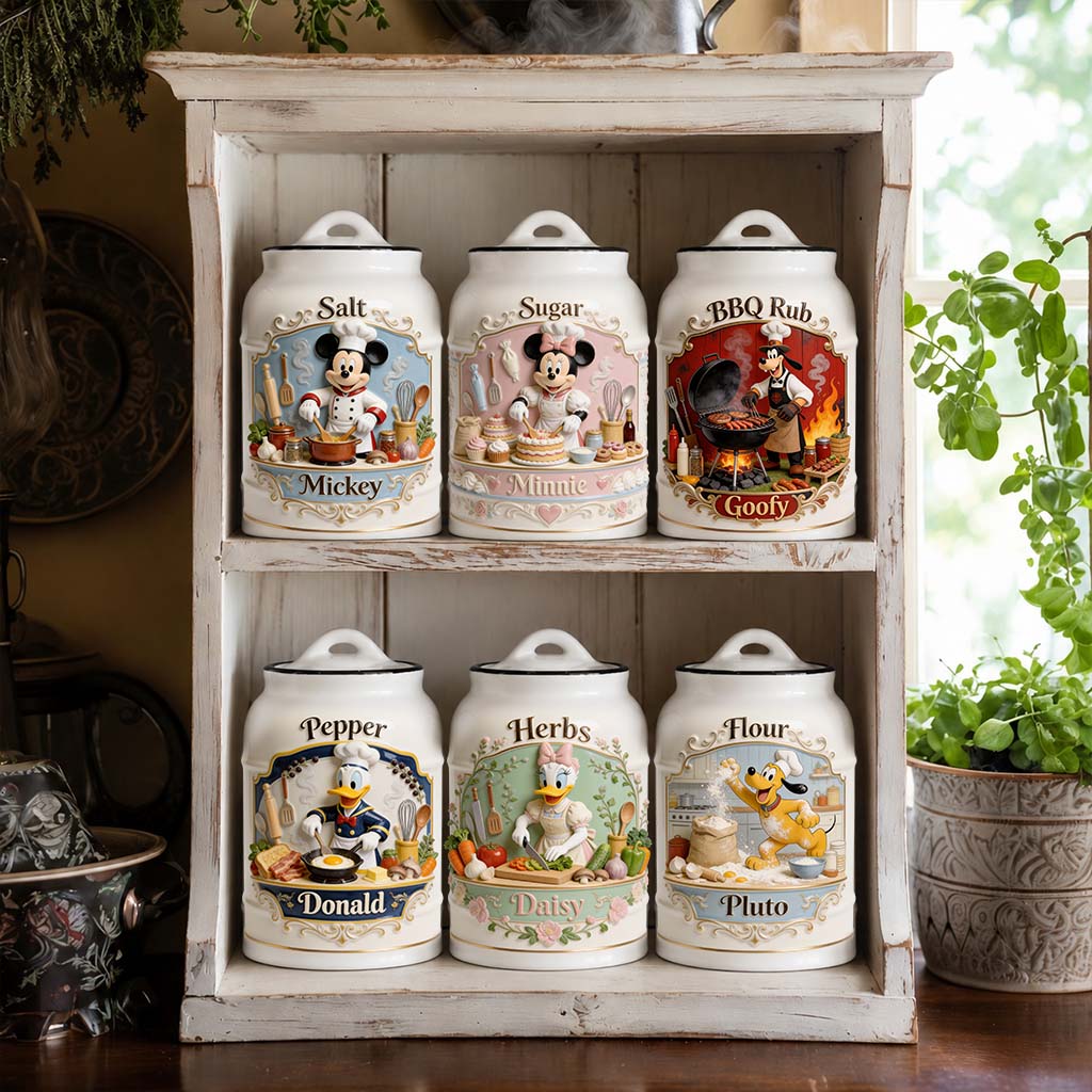 Magical Friends Kitchen Cooking Spice Container Set - Personalized Mouse Cookie Jar