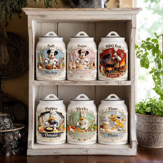 Magical Friends Kitchen Cooking Spice Container Set - Personalized Mouse Cookie Jar