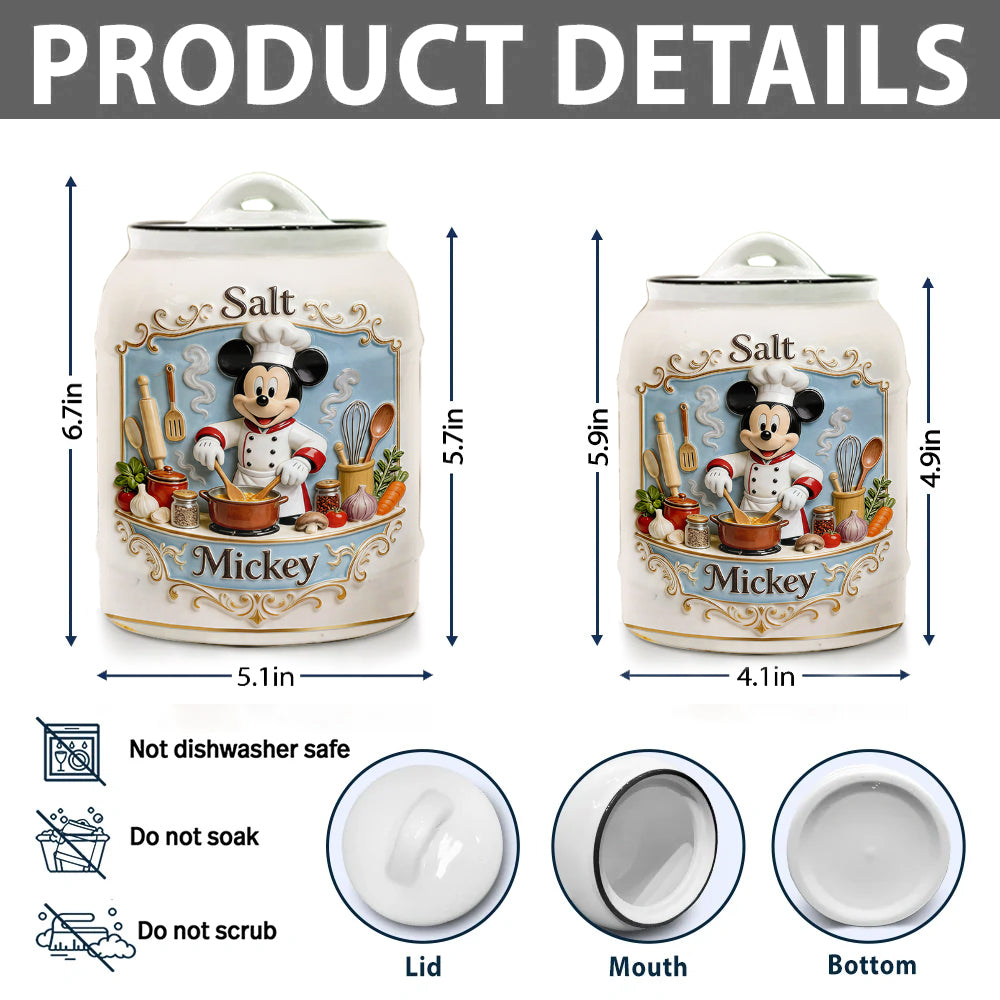Magical Friends Kitchen Cooking Spice Container Set - Personalized Mouse Cookie Jar