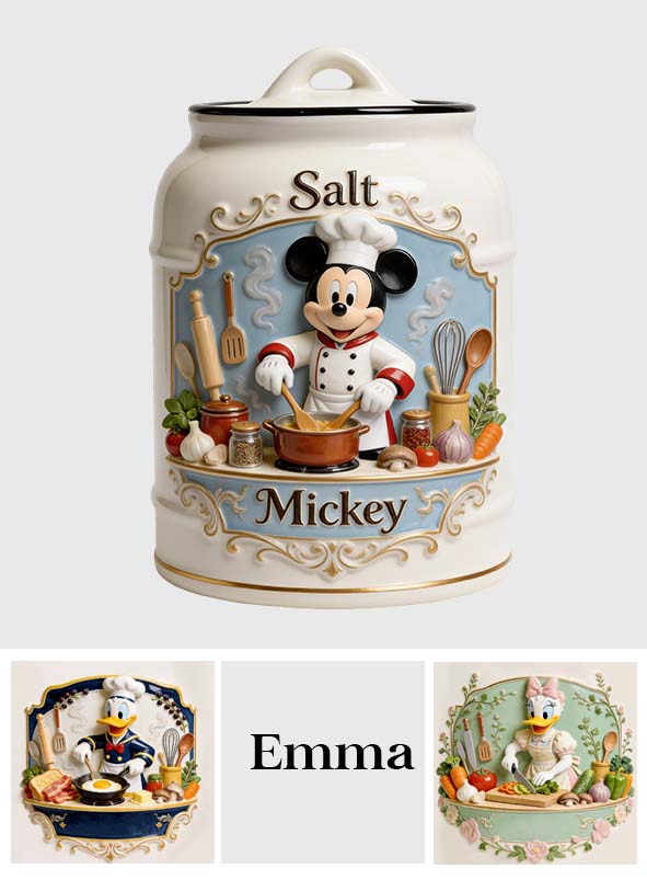 Magical Friends Kitchen Cooking Spice Container Set - Personalized Mouse Cookie Jar