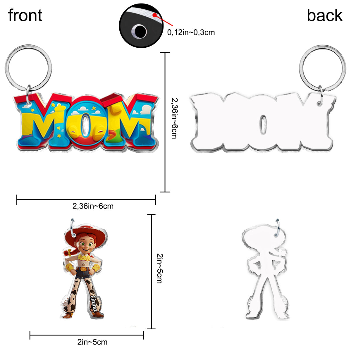 Mama Story - Personalized Movie For Kids Keychain with Charms