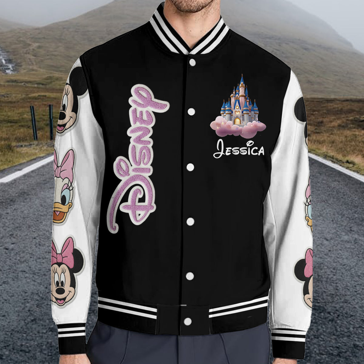 Magical World - Personalized Mouse Varsity Jacket