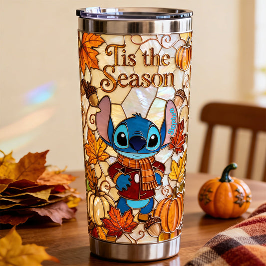 Autumn Blue Cartoon Character - Personalized Ohana Tumbler