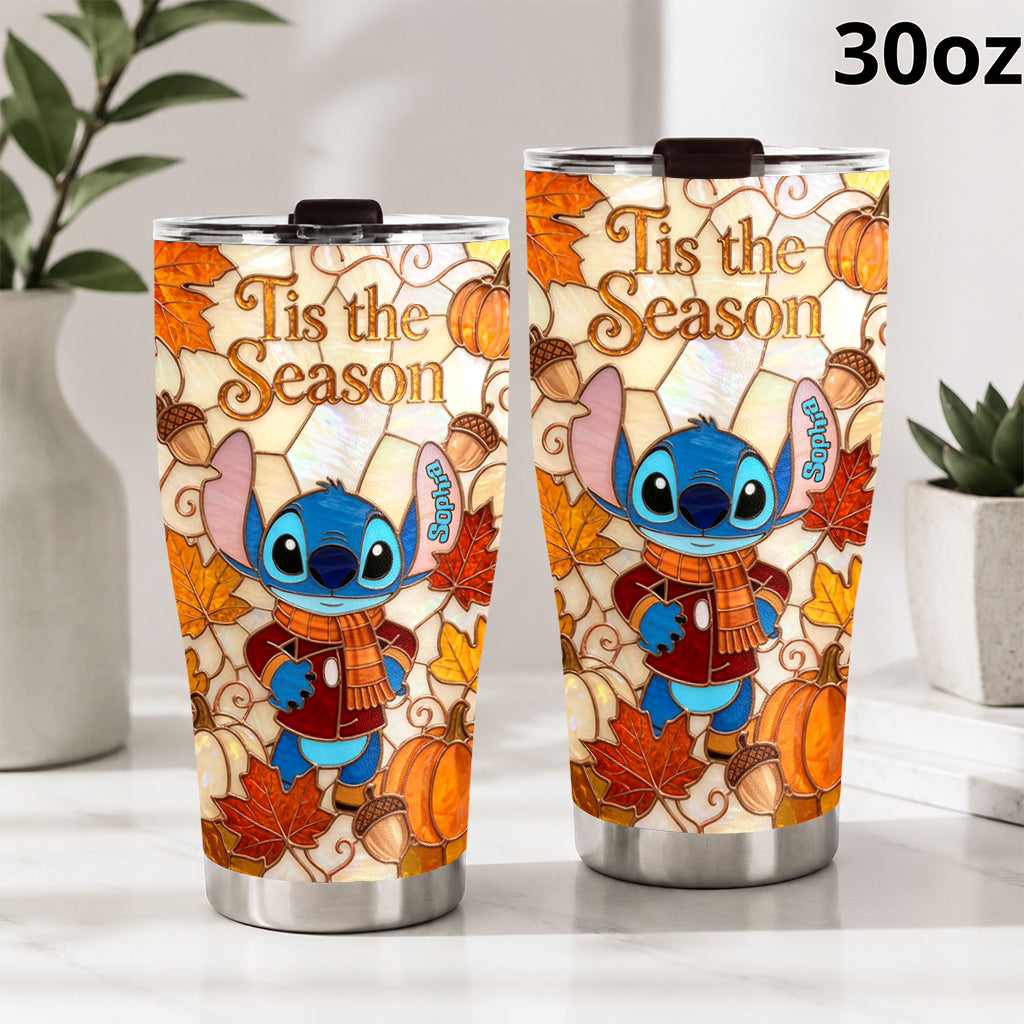 Autumn Blue Cartoon Character - Personalized Ohana Tumbler