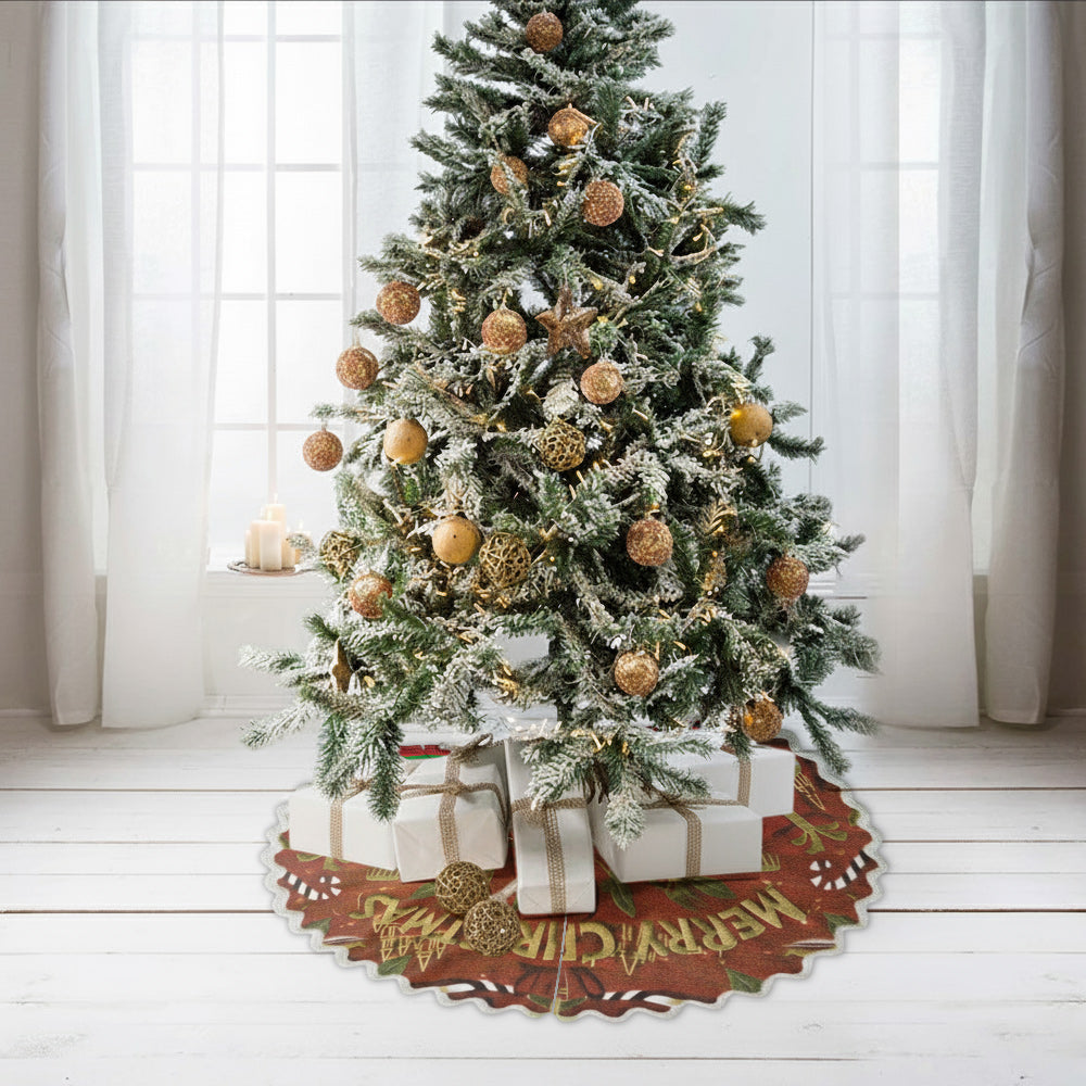 Merry Christmas - Personalized Mouse Shaped Tree Skirt