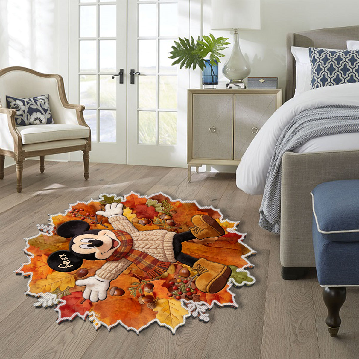Fall Vibes - Personalized Mouse Non-Slip Tufted Rug