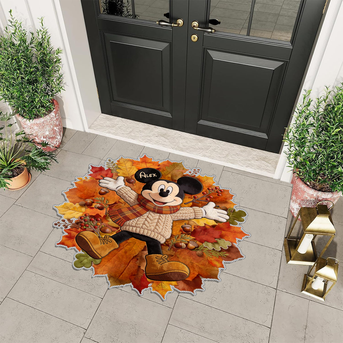 Fall Vibes - Personalized Mouse Non-Slip Tufted Rug