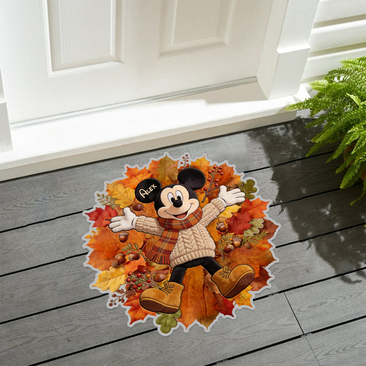 Fall Vibes - Personalized Mouse Non-Slip Tufted Rug