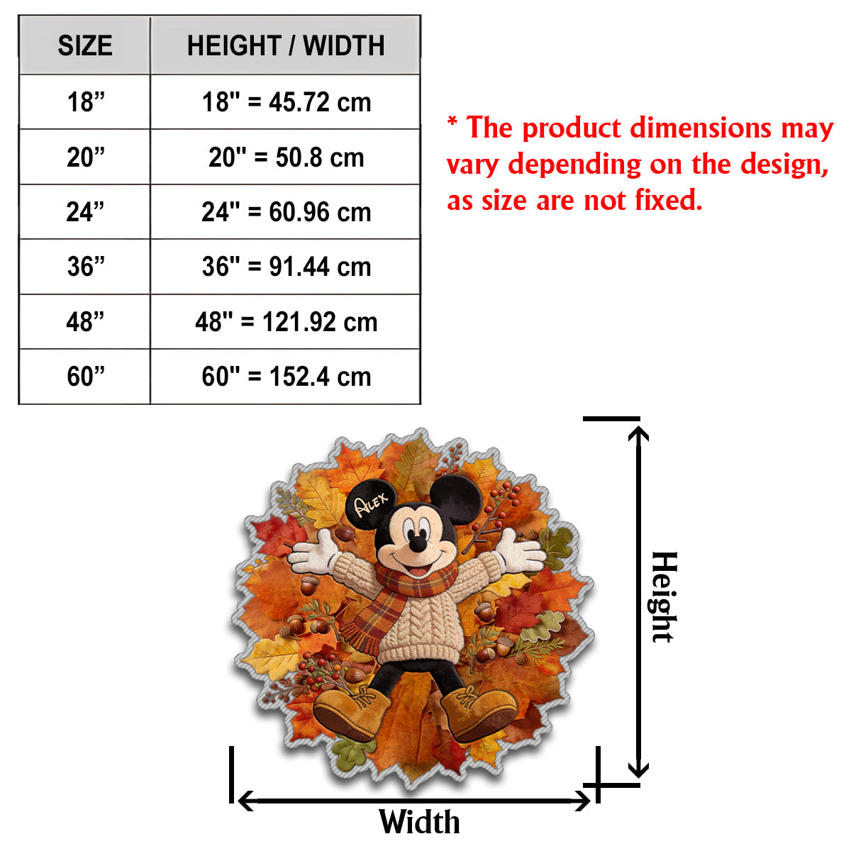 Fall Vibes - Personalized Mouse Non-Slip Tufted Rug