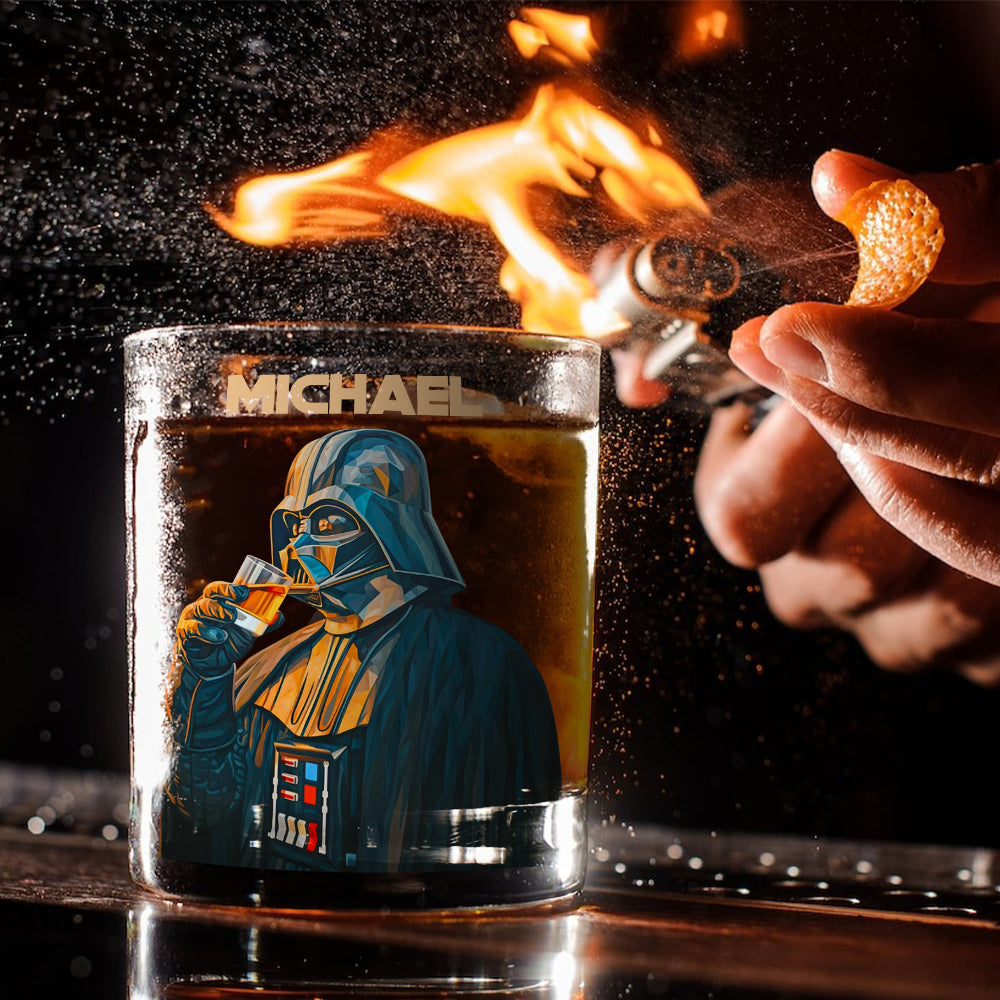 Dark Side - Personalized The Force Whiskey Glass