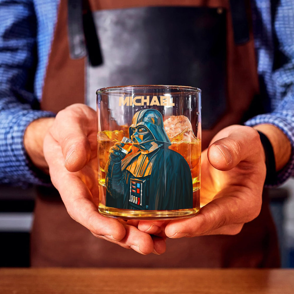 Dark Side - Personalized The Force Whiskey Glass
