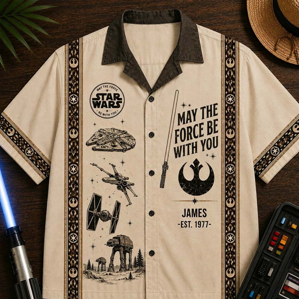 The Force Be With You - Personalized The Force Hawaiian Shirt