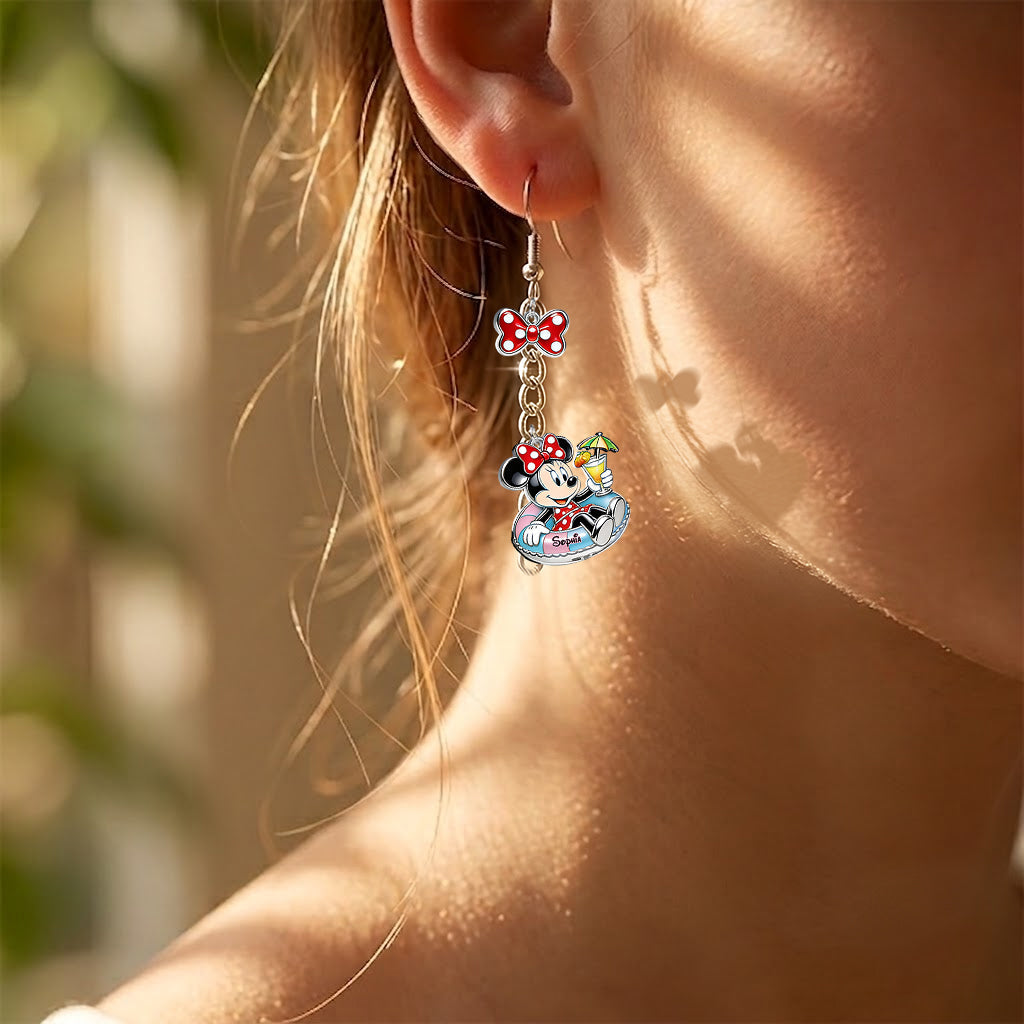 Summer Time - Personalized Mouse Earrings With Card