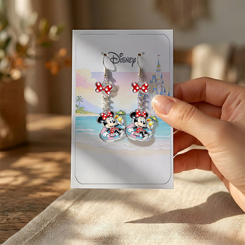 Summer Time - Personalized Mouse Earrings With Card