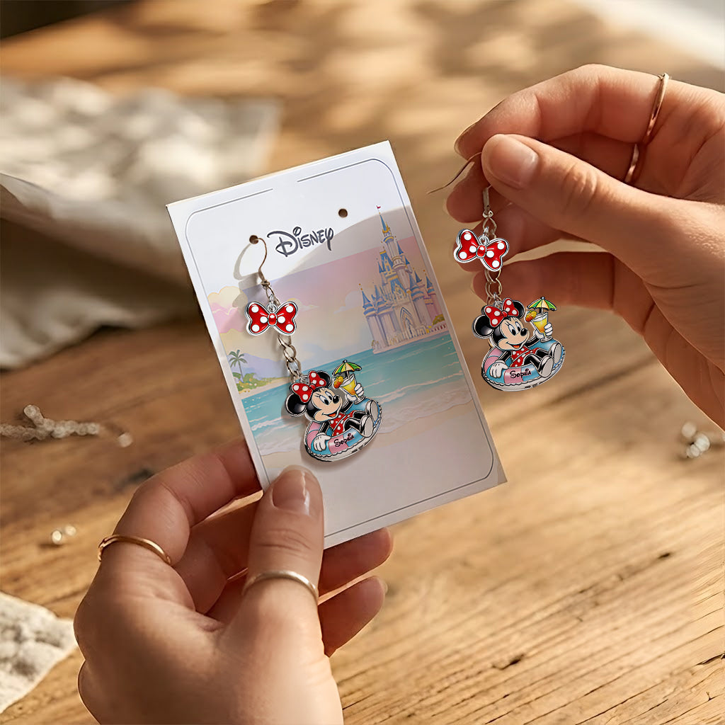Summer Time - Personalized Mouse Earrings With Card