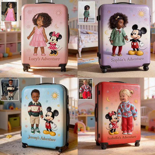 Custom Any Photo & Character, My Adventure - Personalized Mouse Luggage Cover