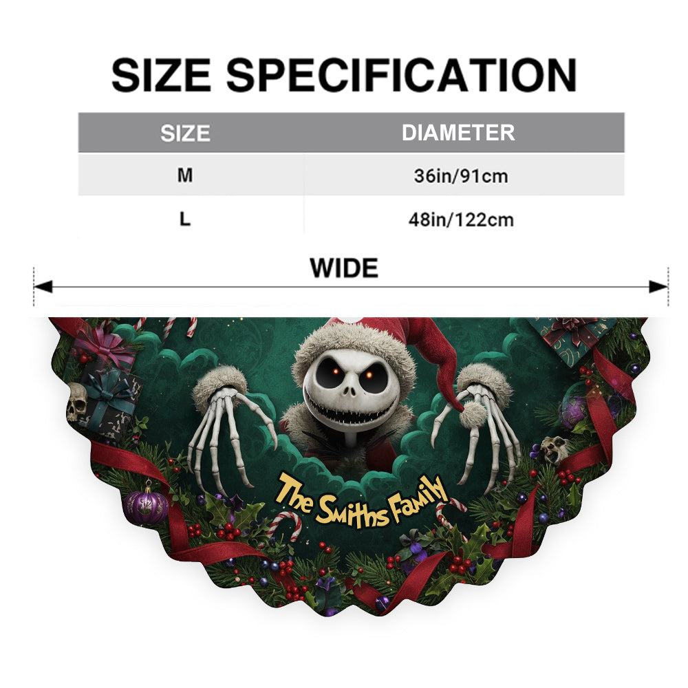 Dark Christmas - Personalized Nightmare Shaped Tree Skirt