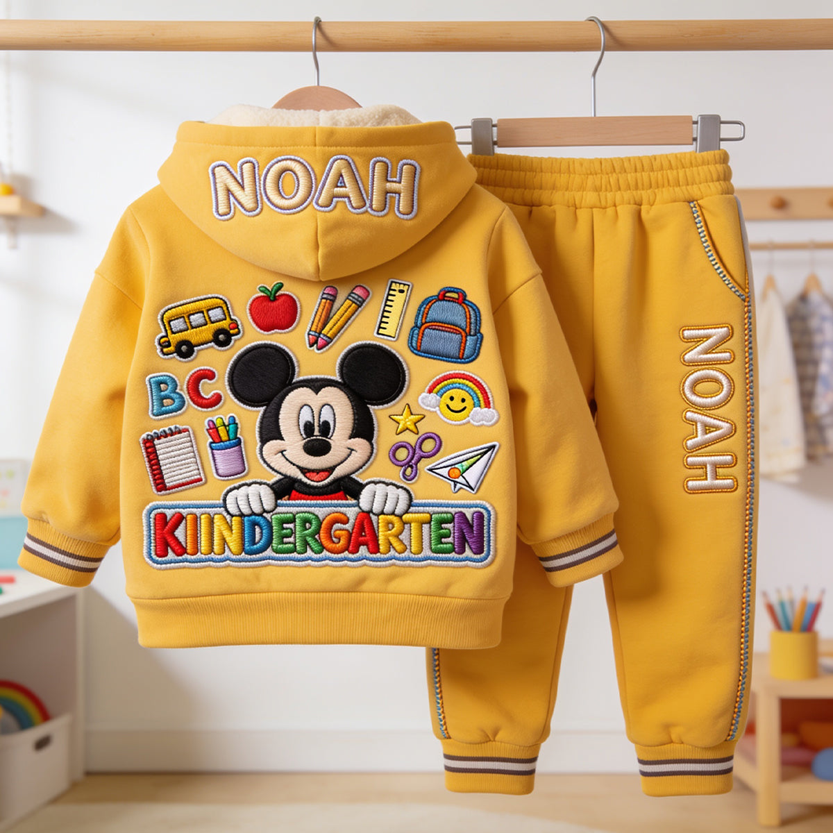 Back To School - Personalized Kid Hoodie & Kid Jogger Sweatpants