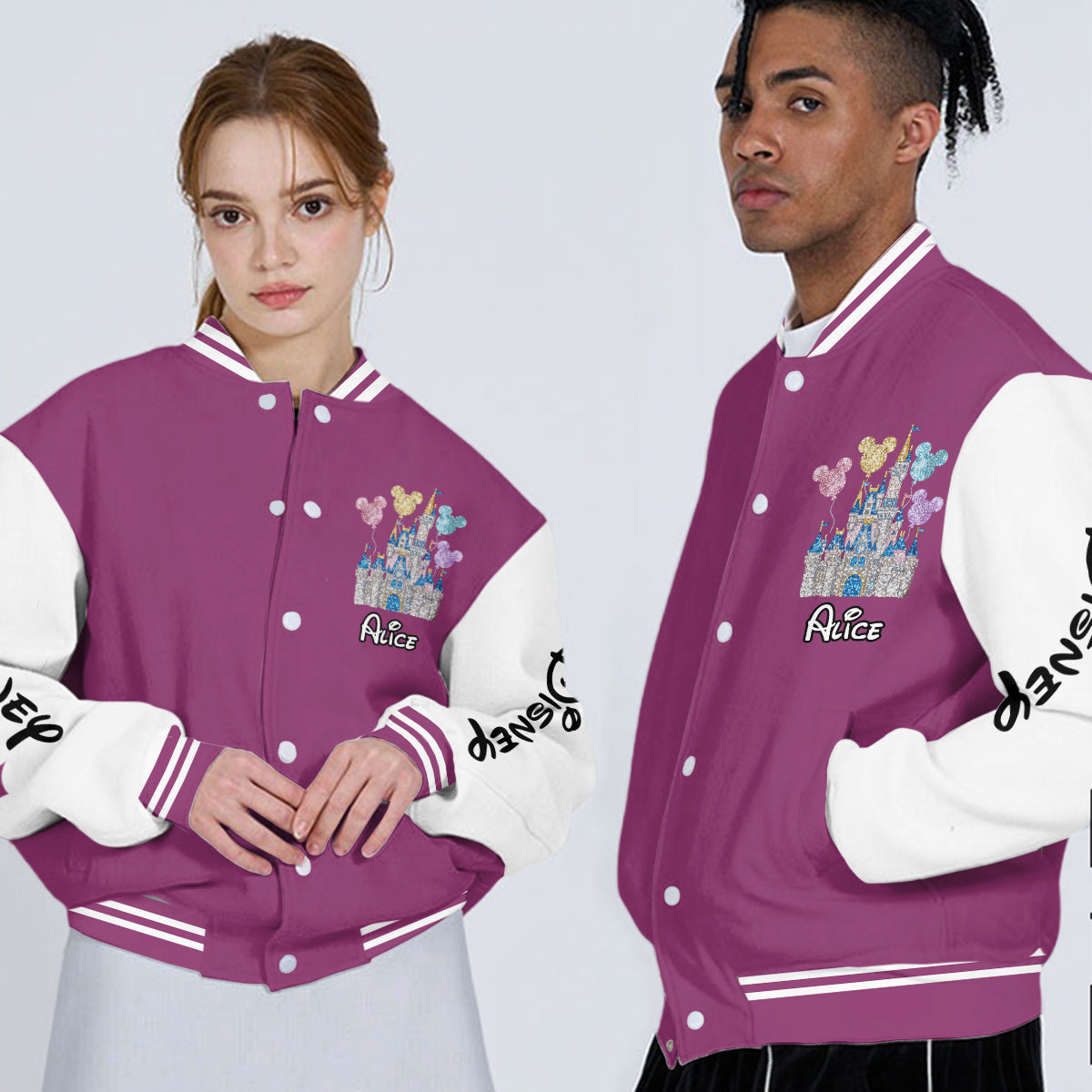 Magical Castle - Personalized Mouse Varsity Jacket