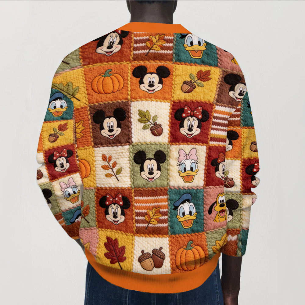 Fall Vibes - Personalized Mouse Cardigan Sweater