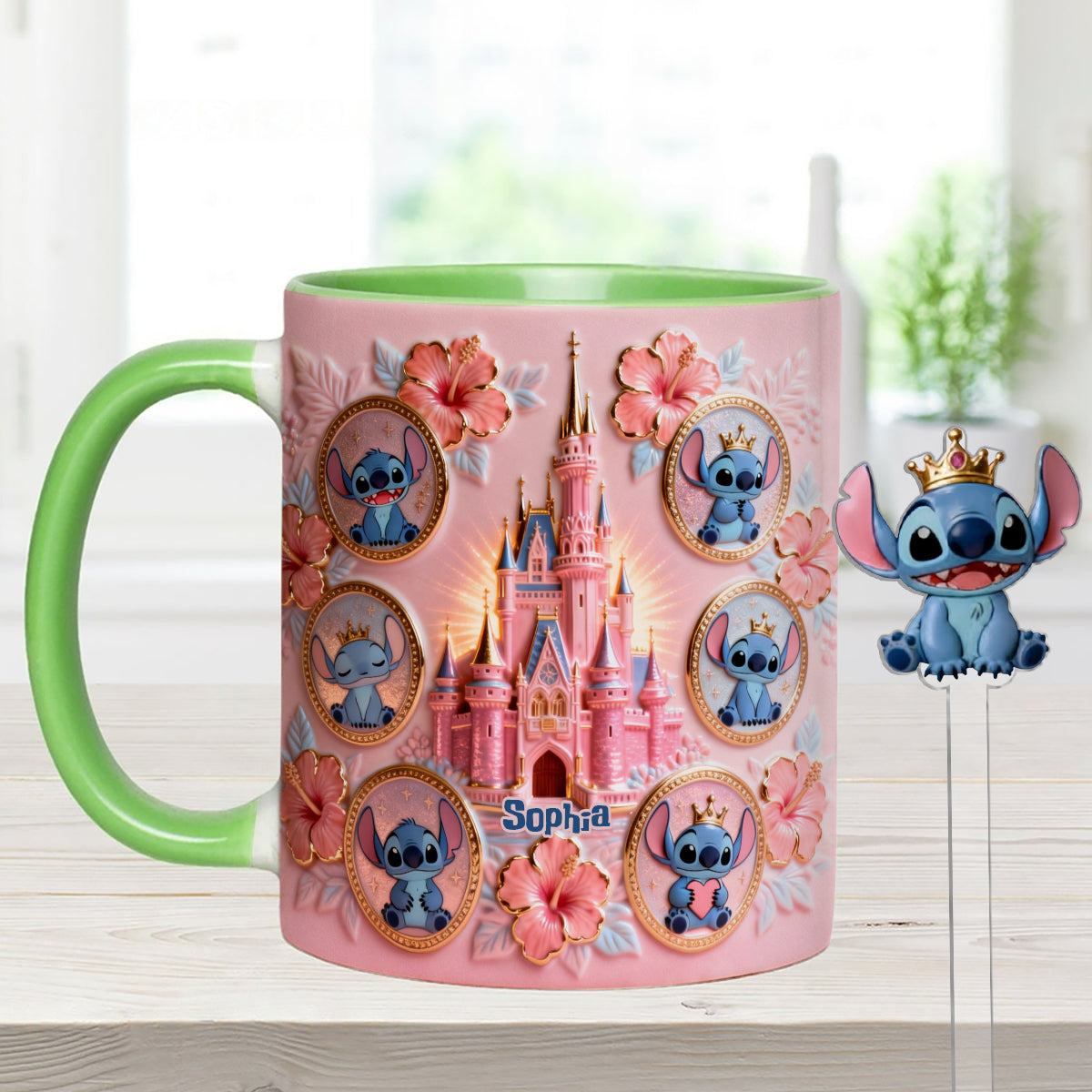 Ohana Means Family - Personalized Ohana Set Accent Mug with Acrylic Stirrers