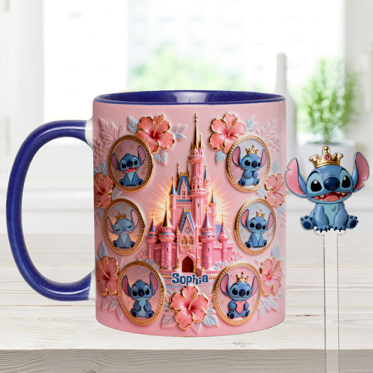 Ohana Means Family - Personalized Ohana Set Accent Mug with Acrylic Stirrers