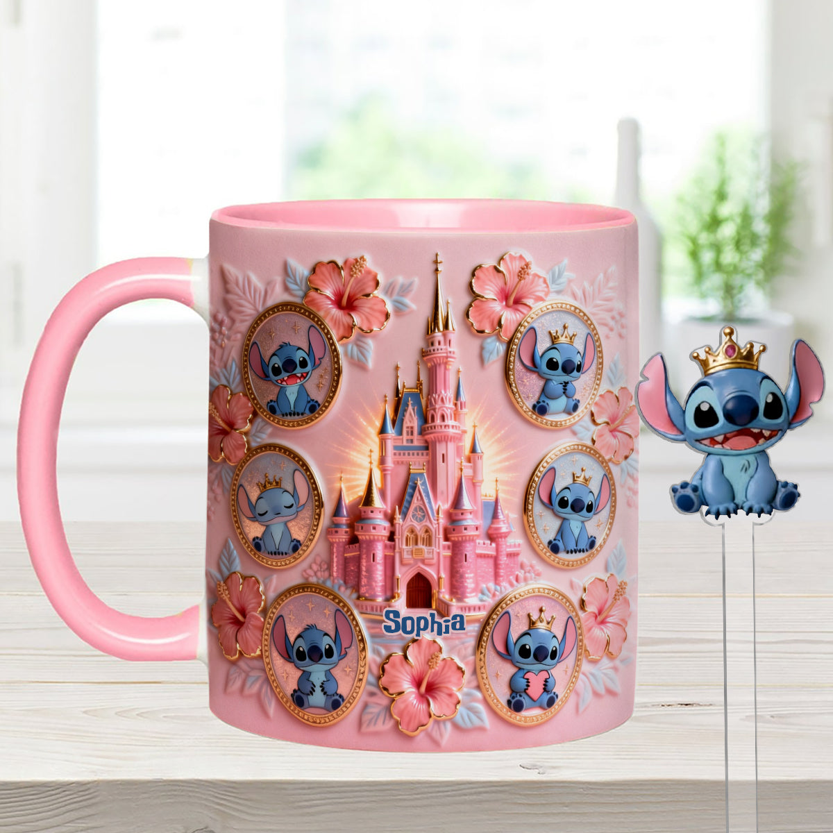 Ohana Means Family - Personalized Ohana Set Accent Mug with Acrylic Stirrers