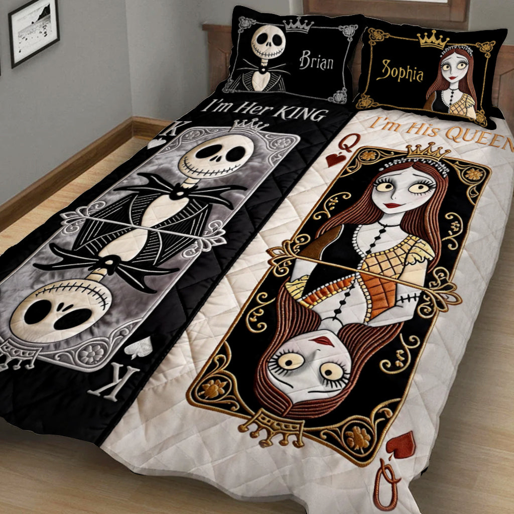 Her King His Queen - Personalized Nightmare Quilt Set